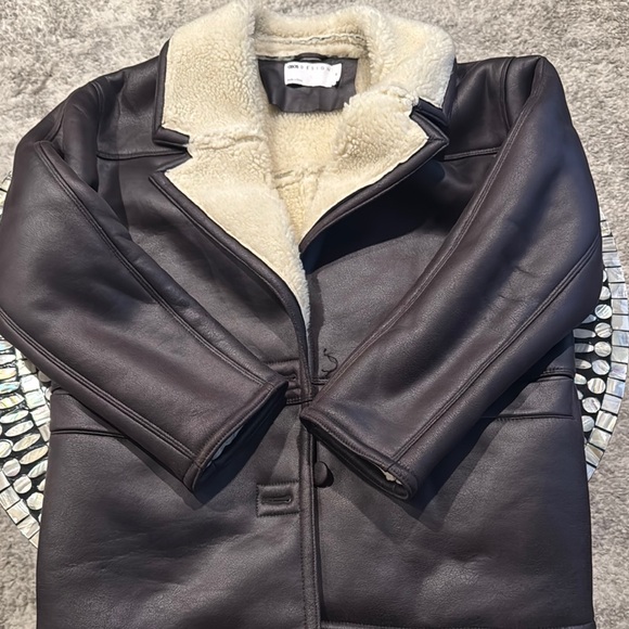 Shearling Lined Leather Jacket - Picture 2 of 5